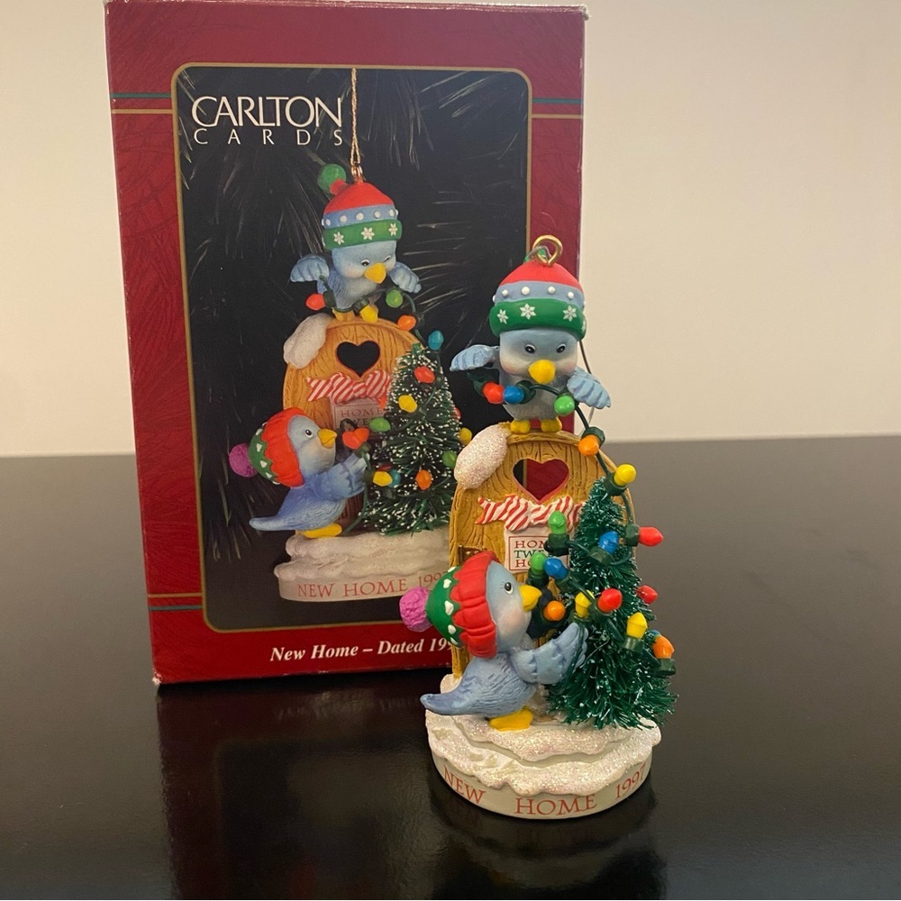 Carlton Cards Heirloom Collection Ornament "New Home Christmas" 1997 Bluebirds